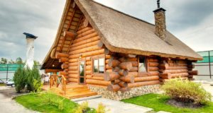 Красивый сруб бани